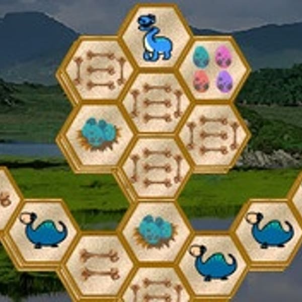 DINOSAUR HEXAJONG - Speel Dinosaur Hexajong op Poki