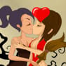 Halloween Girl Kissing