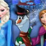 Anna and Elsa Building Olaf