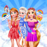 Princesses Rainbow Dressup